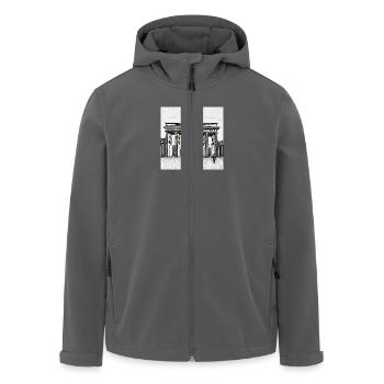 Brandenburger Tor - Recycelte Männer Softshell-Jacke von Stanley/Stella - Schwarz - Vorne - AI Model Male 185 light (185cm)