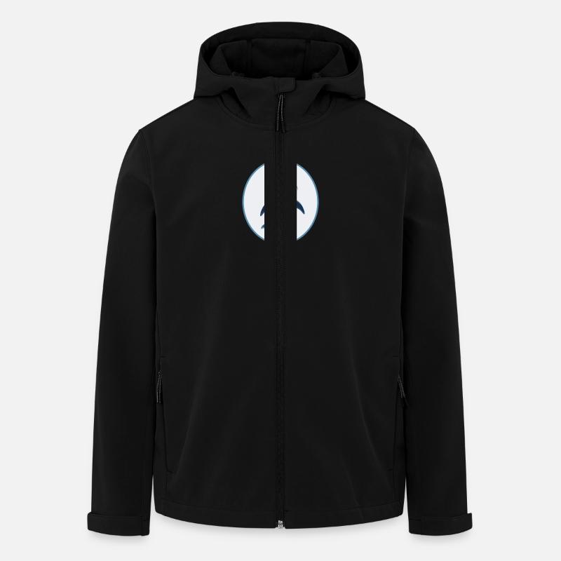Delphin - Recycelte Männer Softshell-Jacke von Stanley/Stella - Schwarz