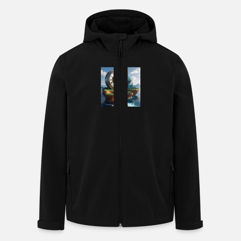 Kunst Uhr - Recycelte Männer Softshell-Jacke Discoverer von Stanley/Stella - Schwarz