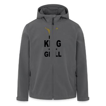king of the grill - Recycelte Männer Softshell-Jacke von Stanley/Stella - Schwarz - Vorne - AI Model Male 185 light (185cm)