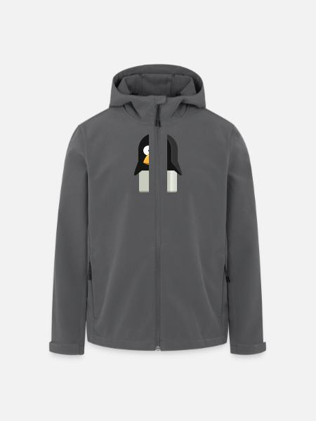 VL108A_PinguinEis_4c - Recycelte Männer Softshell-Jacke von Stanley/Stella - Schwarz