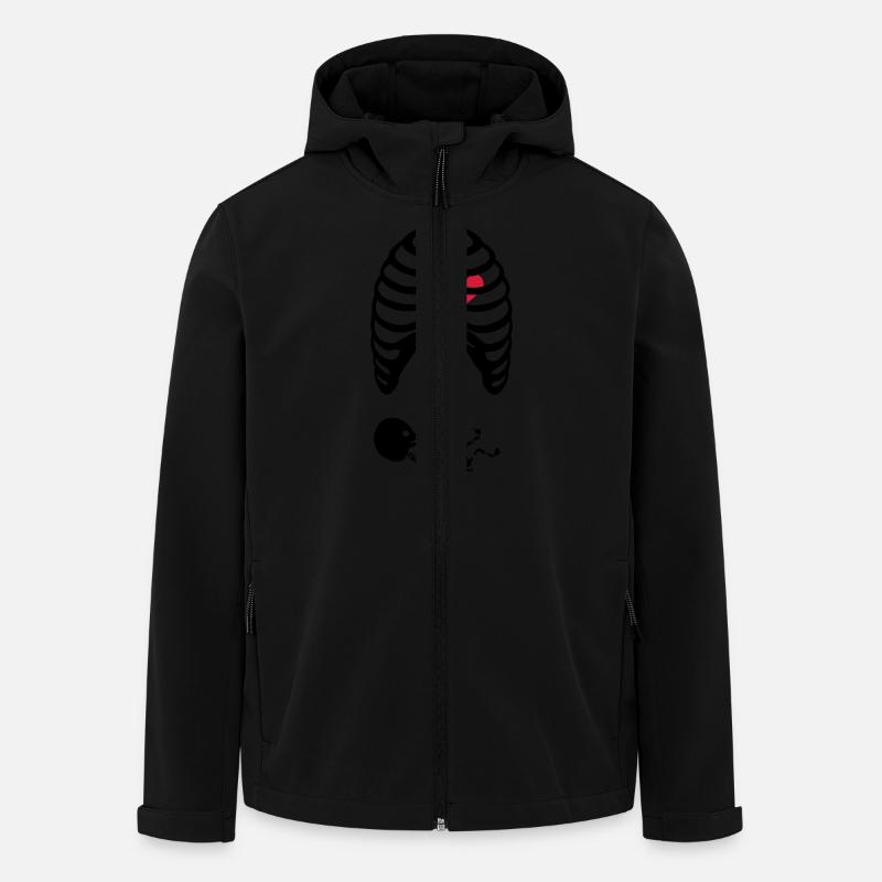 Schwangerschaft Skelett Rippen - Recycelte Männer Softshell-Jacke von Stanley/Stella - Schwarz
