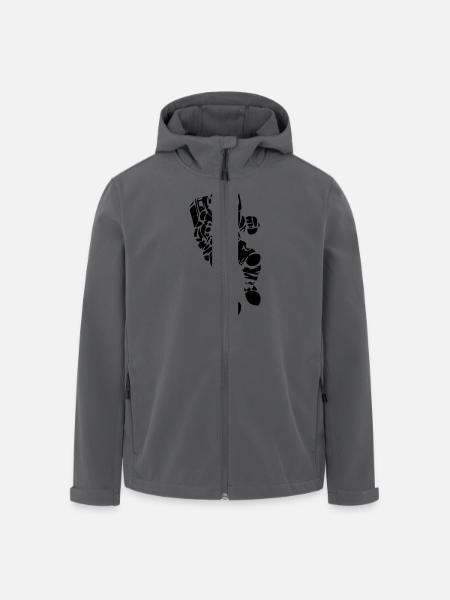 Astronaut Vector Design - Men’s Recycled Softshell Jacket by Stanley/Stella - black