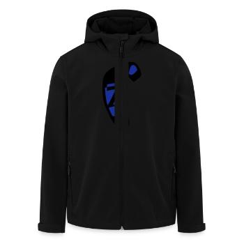 kite_n7_vec_2 de - Recycelte Männer Softshell-Jacke von Stanley/Stella - Schwarz - Vorne - AI Model Male 185 light (185cm)