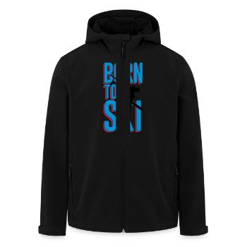 Born to Ski - Recycelte Männer Softshell-Jacke von Stanley/Stella - Schwarz - Vorne - AI Model Male 185 light (185cm)