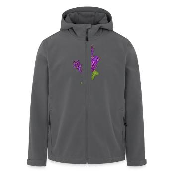 Lila Flieder - Recycelte Männer Softshell-Jacke von Stanley/Stella - Schwarz - Vorne - AI Model Male 185 light (185cm)