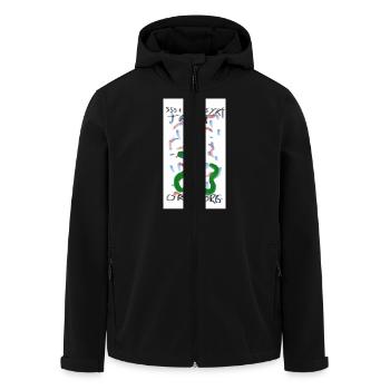 Snake in Rain - Men’s Recycled Softshell Jacket by Stanley/Stella - black - Front - AI Model Male 185 light (185cm)
