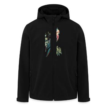 Nymphensittich für einen Nymphensittich Besitzer - Recycelte Männer Softshell-Jacke von Stanley/Stella - Schwarz - Vorne - AI Model Male 185 light (185cm)