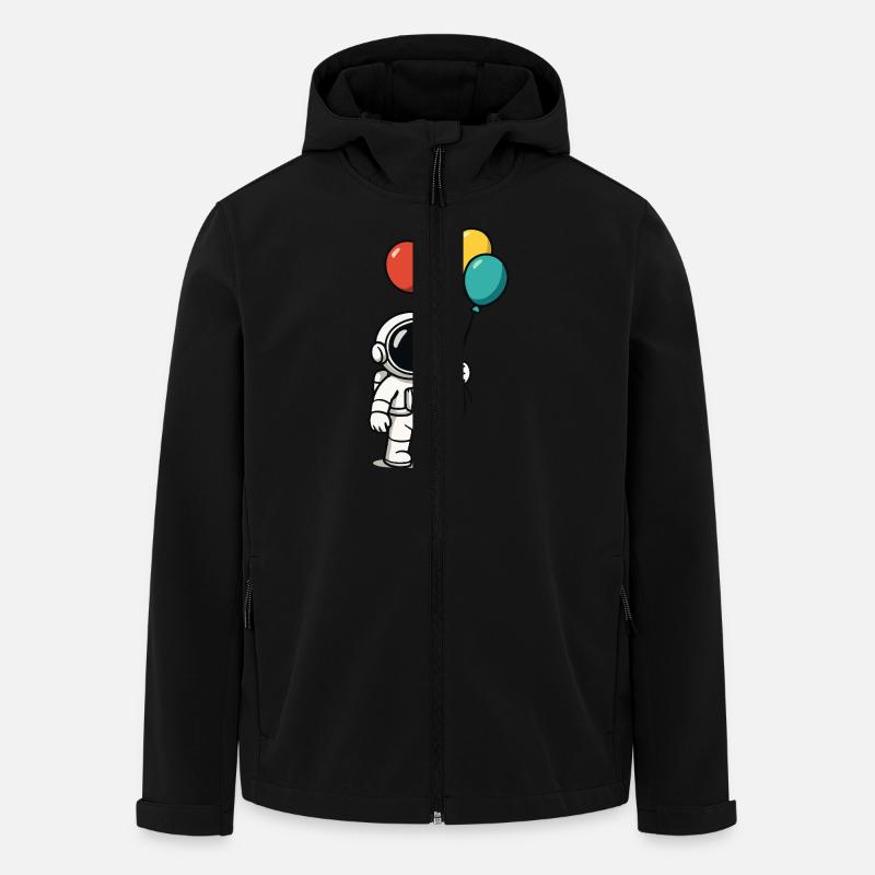 Ballons astronautes - Veste softshell homme en polyester recyclé Stanley/Stella - noir