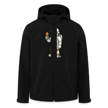 astronaut eis - Recycelte Männer Softshell-Jacke von Stanley/Stella - Schwarz - Vorne - AI Model Male 185 light (185cm)