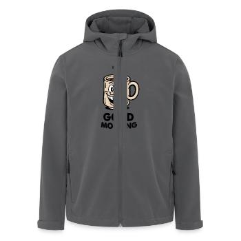Tasse à café Bande dessinée - Veste softshell homme en polyester recyclé Stanley/Stella - noir - Devant - AI Model Male 185 light (185cm)