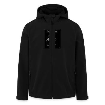 Echtet PottBlach Design IBAP IchBinAusmPott - Recycelte Männer Softshell-Jacke von Stanley/Stella - Schwarz - Vorne - AI Model Male 185 light (185cm)
