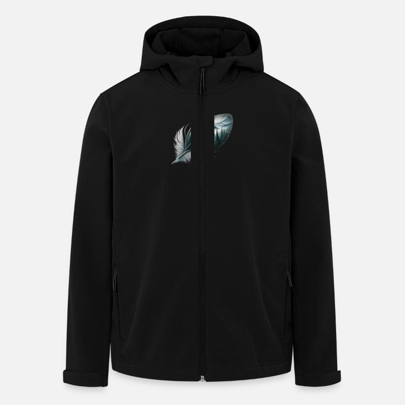 Plume de la faune - Veste softshell homme en polyester recyclé Stanley/Stella - noir