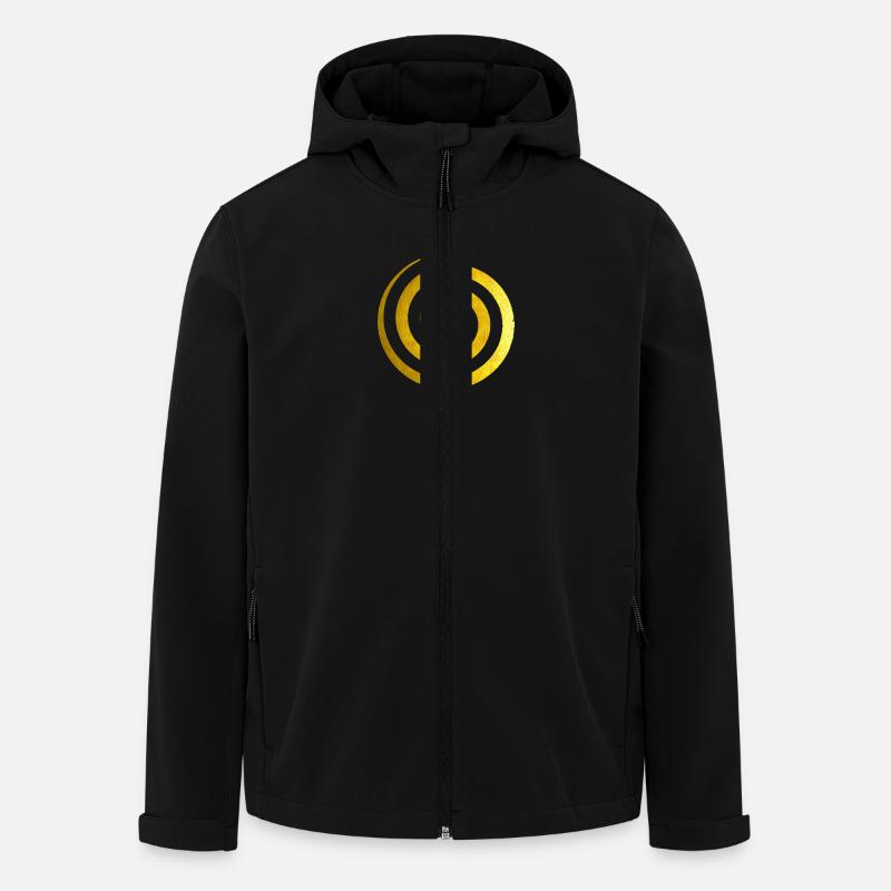 Spirale d'or - Veste softshell homme en polyester recyclé Stanley/Stella - noir