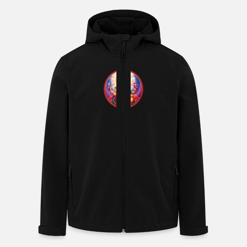 Ganesha - Recycelte Männer Softshell-Jacke von Stanley/Stella - Schwarz