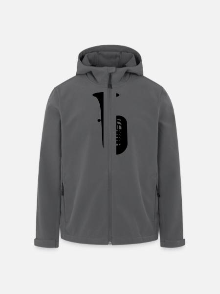 Tuba Silhouette - Recycelte Männer Softshell-Jacke von Stanley/Stella - Schwarz