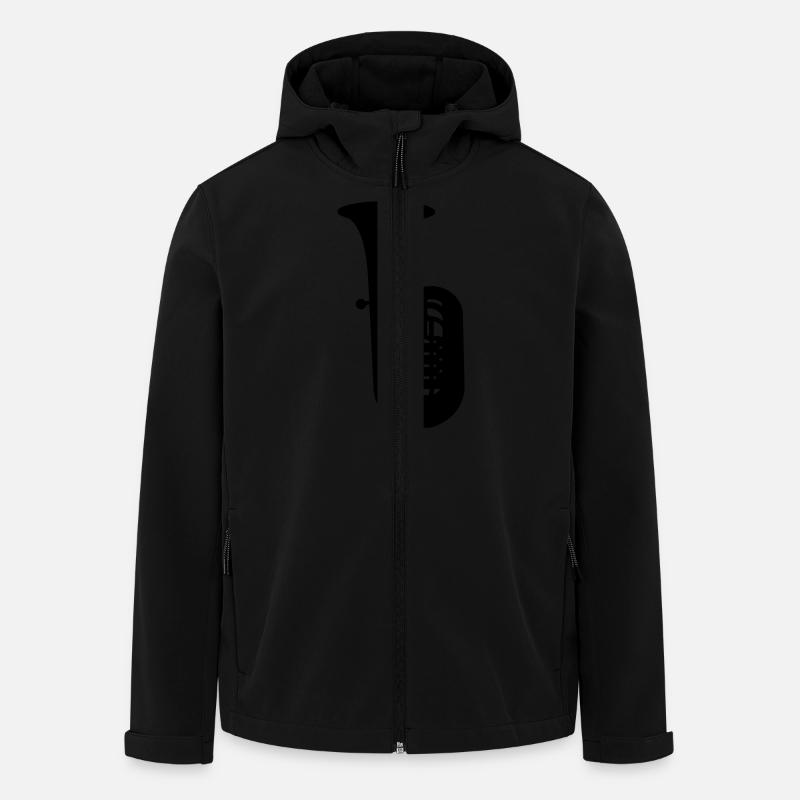 Tuba Silhouette - Recycelte Männer Softshell-Jacke von Stanley/Stella - Schwarz