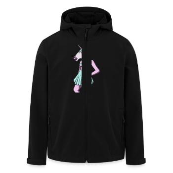 Feminist Unicorn - Veste softshell homme en polyester recyclé Stanley/Stella - noir - Devant - AI Model Male 185 light (185cm)