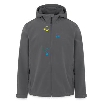 Noten - Recycelte Männer Softshell-Jacke von Stanley/Stella - Schwarz - Vorne - AI Model Male 185 light (185cm)