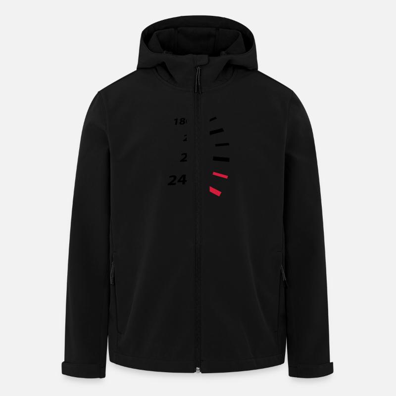 tacho, km h - Recycelte Männer Softshell-Jacke von Stanley/Stella - Schwarz