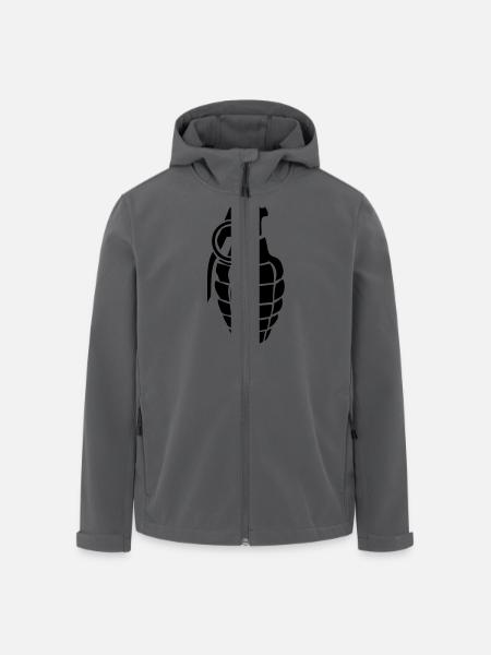 garnet grenade granada granata 811 - Men’s Recycled Softshell Jacket by Stanley/Stella - black