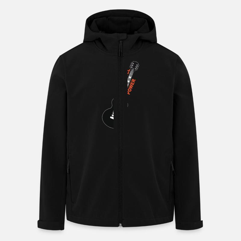 rock'n'roll_ guitar 2 - Veste softshell homme en polyester recyclé Stanley/Stella - noir