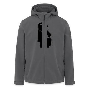 statue ile de paques - Veste softshell homme en polyester recyclé Stanley/Stella - noir - Devant - AI Model Male 185 light (185cm)
