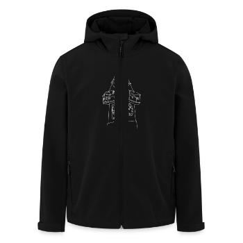 Grazer Uhrturm Weiß Geschenk Shirt Steiermark - Recycelte Männer Softshell-Jacke von Stanley/Stella - Schwarz - Vorne - AI Model Male 185 light (185cm)