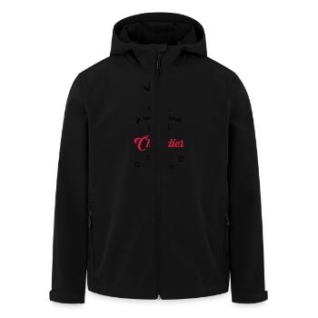 Chevalier - Bébé - Naissance - Garçon - Epée - Fun - Men’s Recycled Softshell Jacket by Stanley/Stella - black - Front - AI Model Male 185 light (185cm)