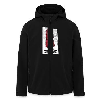 Mädchen auf Skateboard - Recycelte Männer Softshell-Jacke von Stanley/Stella - Schwarz - Vorne - AI Model Male 185 light (185cm)