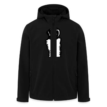 Lama Faust hochstrecken Haarig Affe Rebellion Hand - Recycelte Männer Softshell-Jacke von Stanley/Stella - Schwarz - Vorne - AI Model Male 185 light (185cm)