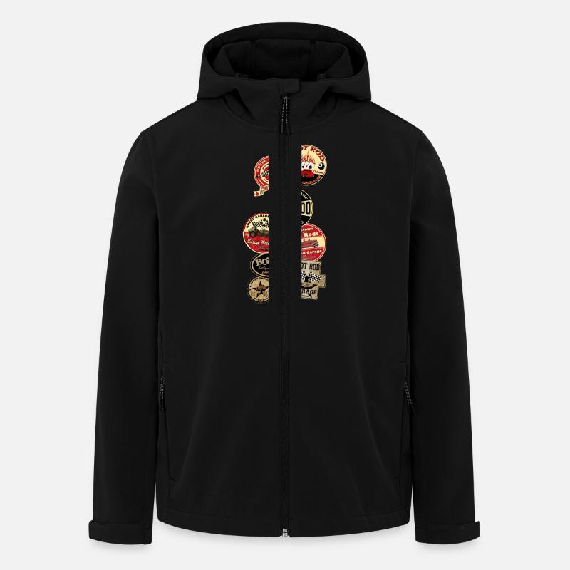 hot rods logos - Recycelte Männer Softshell-Jacke von Stanley/Stella - Schwarz