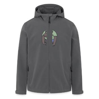 Gorilla - Recycelte Männer Softshell-Jacke von Stanley/Stella - Schwarz - Vorne - AI Model Male 185 light (185cm)
