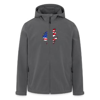 amerika staaten usa vereinigte - Recycelte Männer Softshell-Jacke von Stanley/Stella - Schwarz - Vorne - AI Model Male 185 light (185cm)