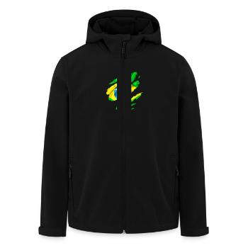 brasil brazil brésil - Veste softshell homme en polyester recyclé Stanley/Stella - noir - Devant - AI Model Male 185 light (185cm)