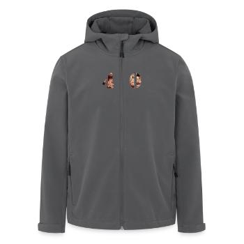 420 Weed - Recycelte Männer Softshell-Jacke von Stanley/Stella - Schwarz - Vorne - AI Model Male 185 light (185cm)