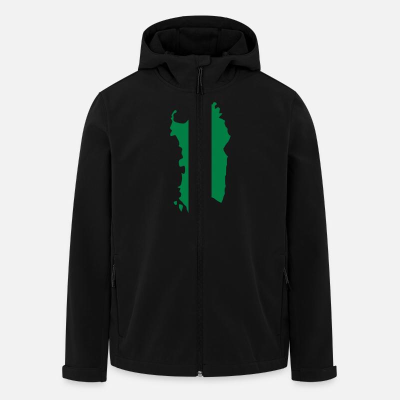 Sardaigne - Veste softshell homme en polyester recyclé Stanley/Stella - noir