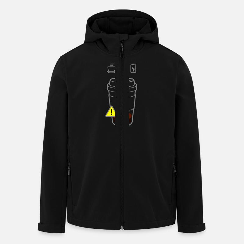 Warning Coffee Low - Men’s Recycled Softshell Jacket by Stanley/Stella - black