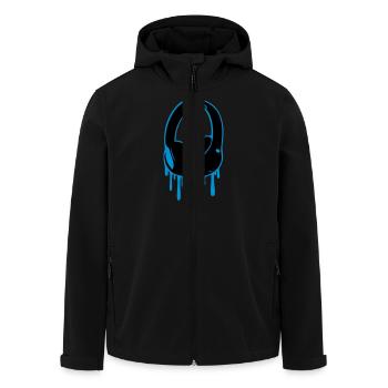 Kopfhörer liquid blau flüssig Musik Headphones - Recycelte Männer Softshell-Jacke von Stanley/Stella - Schwarz - Vorne - AI Model Male 185 light (185cm)