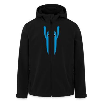 Hoch die Hände Wochenende / Funny Shirt / comic - Recycelte Männer Softshell-Jacke von Stanley/Stella - Schwarz - Vorne - AI Model Male 185 light (185cm)