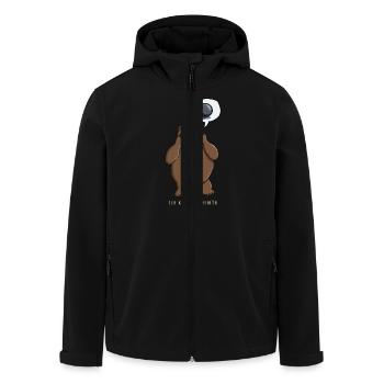 Kugelschreibaer 01_2018 B - Recycelte Männer Softshell-Jacke von Stanley/Stella - Schwarz - Vorne - AI Model Male 185 light (185cm)