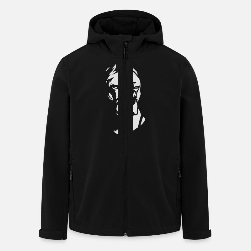 Pitbull Face - Recycelte Männer Softshell-Jacke von Stanley/Stella - Schwarz