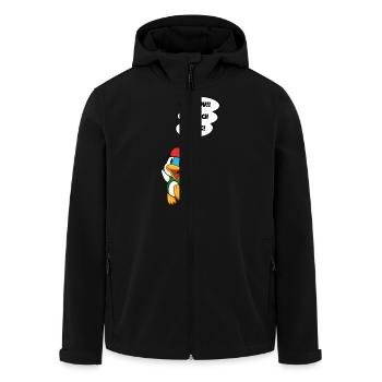 Canard de dessin animé enfin scolaires, maternelle - Veste softshell homme en polyester recyclé Stanley/Stella - noir - Devant - AI Model Male 185 light (185cm)