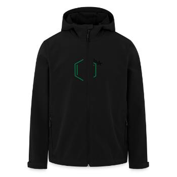 Paradox - Men’s Recycled Softshell Jacket by Stanley/Stella - black - Front - AI Model Male 185 light (185cm)