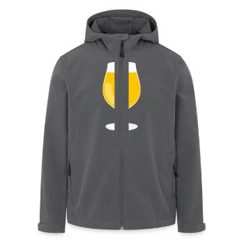 Bier Tulpe Glas - Recycelte Männer Softshell-Jacke von Stanley/Stella - Schwarz - Vorne - AI Model Male 185 light (185cm)