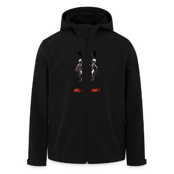 Tablier SANGLIER "Moi, Je Le Cuisine ! (2)" - Veste softshell homme en polyester recyclé Stanley/Stella - noir - Devant - AI Model Male 185 light (185cm)
