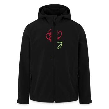 Rose - Veste softshell homme en polyester recyclé Stanley/Stella - noir - Devant - AI Model Male 185 light (185cm)