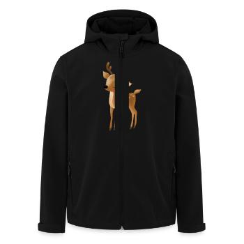 Small deer - Men’s Recycled Softshell Jacket by Stanley/Stella - black - Front - AI Model Male 185 light (185cm)