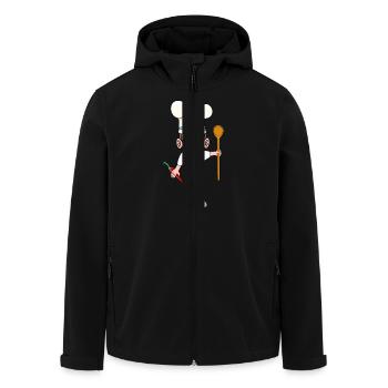 CHEF LGBT Les chefs cuisiniers Rainbow Kitchen - Veste softshell homme en polyester recyclé Stanley/Stella - noir - Devant - AI Model Male 185 light (185cm)