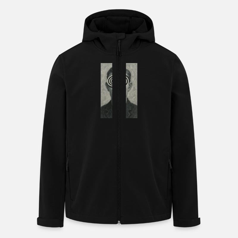 Gesicht optische Täuschung - Recycelte Männer Softshell-Jacke von Stanley/Stella - Schwarz